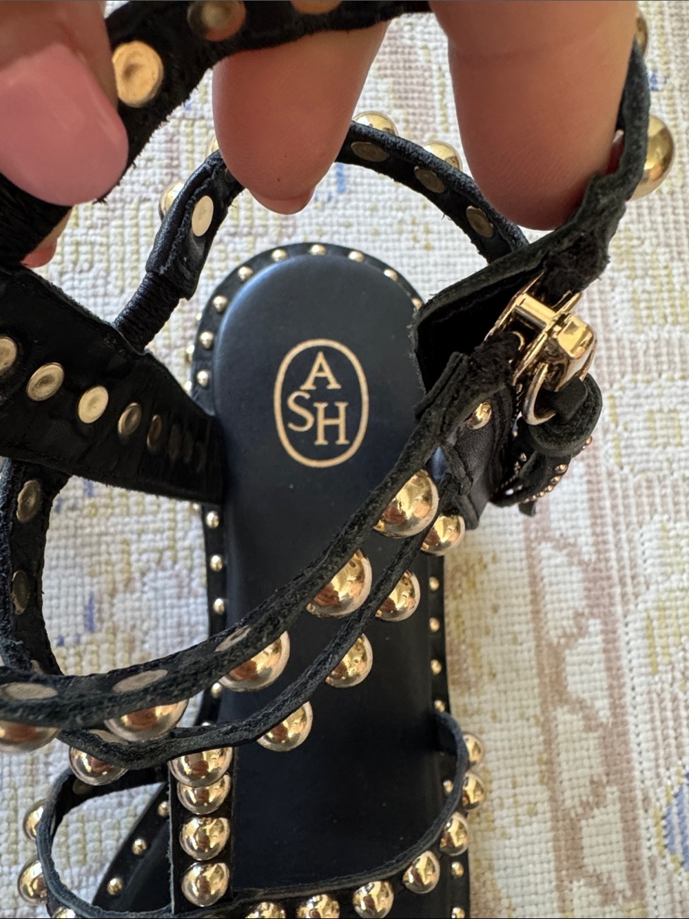 ASH PRECIOUS TEXTURE STUDDED FLAT SANDAL Side 38 - Picture 9 of 11